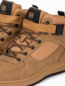 Ombre Buty męskie sneakersy T317 - beżowe 44 5