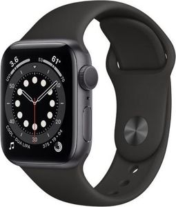 Smartwatch Apple Watch Series 6 GPS 44mm Gray Alu Black Sport Czarny  (M00H3WB/A) 1