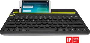 Klawiatura Logitech K480 Bezprzewodowa Czarno-żółta US (920-006342) 4