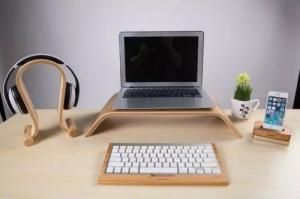 Samdi Stojak na słuchawki jasne drewno 4