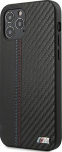 BMW Etui BMW BMHCP12MMCARBK iPhone 12/12 Pro 6,1" czarny/black hardcase M Collection PU Carbon Stripe 2