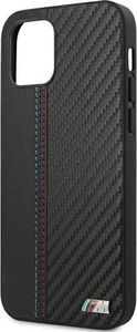 BMW Etui BMW BMHCP12MMCARBK iPhone 12/12 Pro 6,1" czarny/black hardcase M Collection PU Carbon Stripe 6