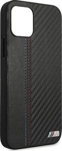 BMW Etui BMW BMHCP12MMCARBK iPhone 12/12 Pro 6,1" czarny/black hardcase M Collection PU Carbon Stripe 8