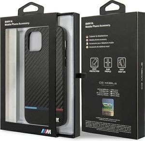 BMW Etui BMW BMHCP12LPUCARTCBK iPhone 12 Pro Max 6,7" czarny/black hardcase M Collection PU Carbon Stripe 7