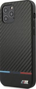 BMW Etui BMW BMHCP12MPUCARTCBK iPhone 12/12 Pro 6,1" czarny/black hardcase M Collection PU Carbon Stripe 2