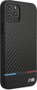 BMW Etui BMW BMHCP12MPUCARTCBK iPhone 12/12 Pro 6,1" czarny/black hardcase M Collection PU Carbon Stripe 3