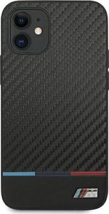 BMW Etui BMW BMHCP12SPUCARTCBK iPhone 12 mini 5,4" czarny/black hardcase M Collection PU Carbon Stripe 3