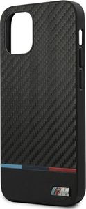 BMW Etui BMW BMHCP12SPUCARTCBK iPhone 12 mini 5,4" czarny/black hardcase M Collection PU Carbon Stripe 5