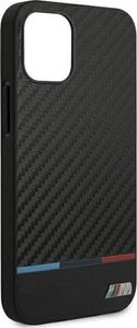 BMW Etui BMW BMHCP12SPUCARTCBK iPhone 12 mini 5,4" czarny/black hardcase M Collection PU Carbon Stripe 7
