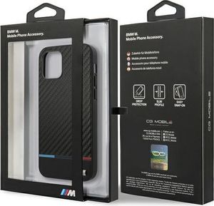 BMW Etui BMW BMHCP12SPUCARTCBK iPhone 12 mini 5,4" czarny/black hardcase M Collection PU Carbon Stripe 8