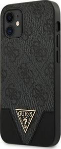 Guess Guess GUHCP12SPU4GHBK iPhone 12 mini 5,4" szary/grey hardcase 4G Triangle Collection 2