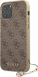 Guess Guess GUHCP12MGF4GBR iPhone 12/12 Pro 6,1" brązowy/brown hardcase 4G Charms Collection 2