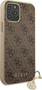Guess Guess GUHCP12MGF4GBR iPhone 12/12 Pro 6,1" brązowy/brown hardcase 4G Charms Collection 4