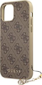 Guess Guess GUHCP12MGF4GBR iPhone 12/12 Pro 6,1" brązowy/brown hardcase 4G Charms Collection 6