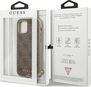 Guess Guess GUHCP12MGF4GBR iPhone 12/12 Pro 6,1" brązowy/brown hardcase 4G Charms Collection 9