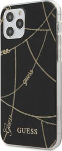 Guess Guess GUHCP12MPCUCHBK iPhone 12/12 Pro 6,1" czarny/black hardcase Gold Chain Collection 1