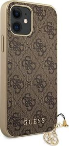 Guess Guess GUHCP12SGF4GBR iPhone 12 mini 5,4" brązowy/brown hardcase 4G Charms Collection 4