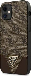 Guess Guess GUHCP12SPU4GHBR iPhone 12 mini 5,4" brązowy/brown hardcase 4G Triangle Collection 2