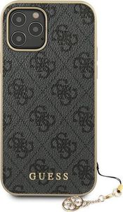 Guess Guess GUHCP12MGF4GGR iPhone 12/12 Pro 6,1" szary/grey hardcase 4G Charms Collection 3