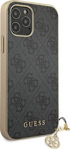Guess Guess GUHCP12MGF4GGR iPhone 12/12 Pro 6,1" szary/grey hardcase 4G Charms Collection 4