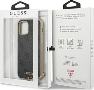 Guess Guess GUHCP12MGF4GGR iPhone 12/12 Pro 6,1" szary/grey hardcase 4G Charms Collection 9