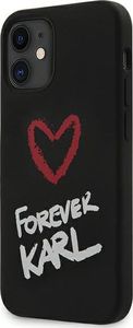 Karl Lagerfeld Karl Lagerfeld KLHCP12SSILKRBK iPhone 12 mini 5,4 czarny/black hardcase Silicone Forever Karl uniwersalny 1