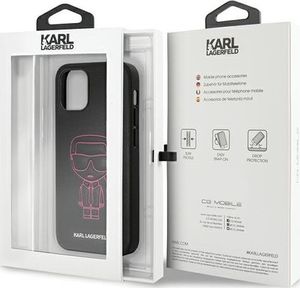Karl Lagerfeld Karl Lagerfeld KLHCP12SPCUIKPI iPhone 12 mini 5,4 różowy/pink hardcase Karl Ikonik Outline uniwersalny 9