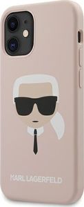 Karl Lagerfeld Karl Lagerfeld KLHCP12SSLKHLP iPhone 12 mini 5,4" jasnoróżowy/light pink hardcase Silicone Karl`s Head 1