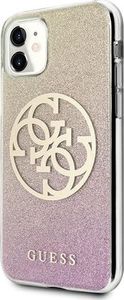 Guess Guess GUHCN61PCUGLPGG iPhone 11 różowo-złoty/gold pink hard case Glitter 4G Circle Logo 2