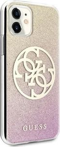 Guess Guess GUHCN61PCUGLPGG iPhone 11 różowo-złoty/gold pink hard case Glitter 4G Circle Logo 3