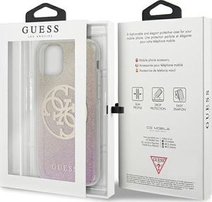 Guess Guess GUHCN61PCUGLPGG iPhone 11 różowo-złoty/gold pink hard case Glitter 4G Circle Logo 7