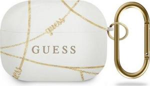 Guess Etui ochronne GUACAPTPUCHWH Gold Chain Collection do AirPods Pro białe 1