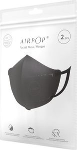 AirPOP Maseczka ochronna AirPOP Pocket Mask NV 2szt czarny/black 1