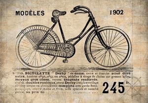 DecoNest Fototapeta - Staromodny rower - 300X210 1