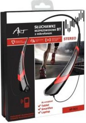 Słuchawki Art AP-B21, Czarno-czerwone 2