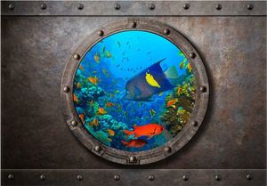 DecoNest Fototapeta - Okno łodzi podwodnej - 150X105 1