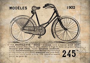 DecoNest Fototapeta - Staromodny rower - 100X70 1