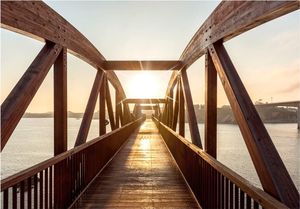 DecoNest Fototapeta - Most słońca - 100X70 1