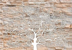 DecoNest Fototapeta - Kamienne drzewo - 100X70 1