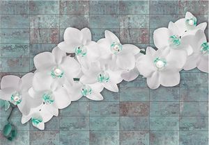 DecoNest Fototapeta - Orchidee z perłami - 200X140 1