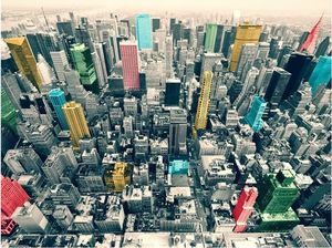 DecoNest Fototapeta - Kolorowe refleksy w Nowym Jorku - 350X270 1