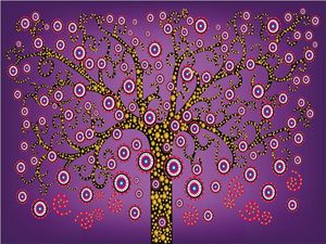 DecoNest Fototapeta - abstrakcja: drzewo (fioletowy) - 350X270 1