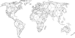 DecoNest Fototapeta - Map of the World - white solids - 400X309 1