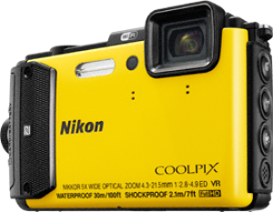 Aparat cyfrowy Nikon AW130 żółty 1