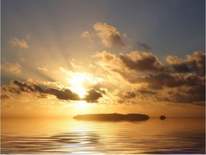 DecoNest Fototapeta - morze - zachód słońca - 350X270 1