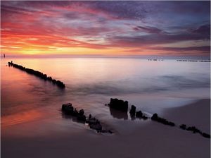 DecoNest Fototapeta - Wschód słońca nad Bałtykiem - 350X270 1