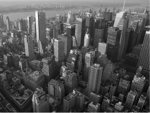 DecoNest Fototapeta - Nowy Jork: wieżowce (widok z lotu ptaka) - 350X270 1