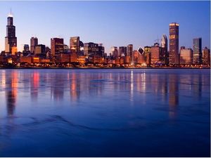 DecoNest Fototapeta - Icy Downtown Chicago - 200X154 1