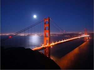 DecoNest Fototapeta - Most Golden Gate nocą - 200X154 1