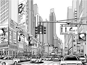 DecoNest Fototapeta - Na ulicach Nowego Jorku - 200X154 1